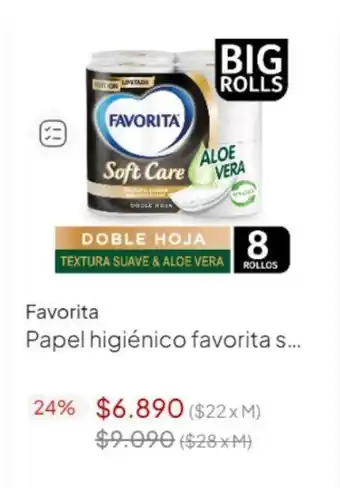Unimarc Papel higiénico favorita soft care 8 big rolls oferta