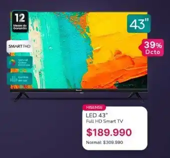 Abcdin HISENSE LED 43" Full HD Smart TV oferta