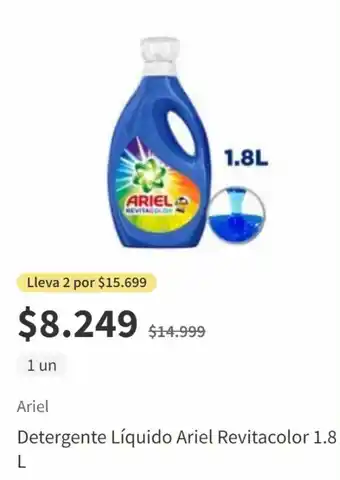 Jumbo Detergente Líquido Ariel Revitacolor 1.8L oferta