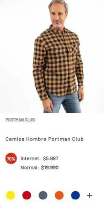 La Polar Camisa Hombre Portman Club oferta