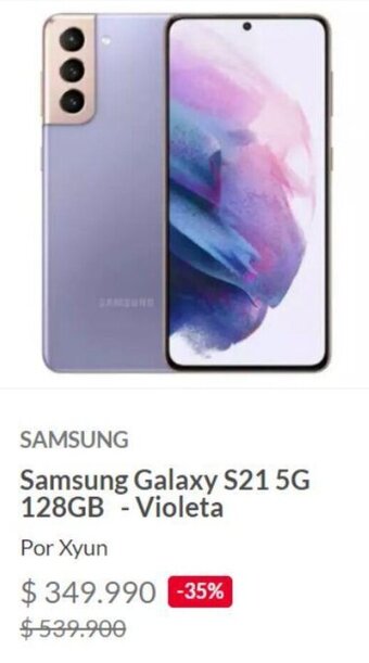 Linio Samsung Galaxy S21 5G 128GB - Violeta oferta