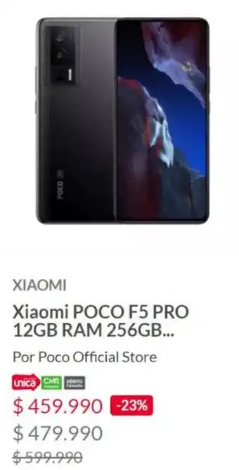 Linio Xiaomi POCO F5 PRO 12GB RAM 256GB... oferta