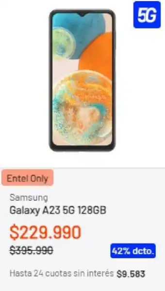 Entel Samsung Galaxy A23 5G 128GB oferta