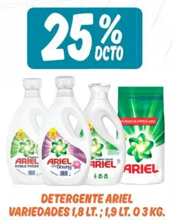 Mayorista 10 DETERGENTE ARIEL VARIEDADES 1,8 LT.; 1,9 LT. 03 KG. oferta