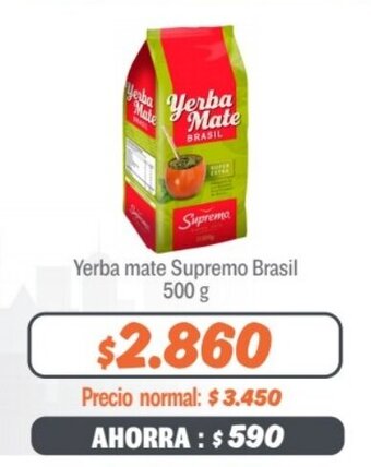 Mayorista 10 Yerba mate Supremo Brasil 500 g oferta