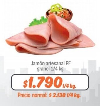Mayorista 10 Jamón artesanal PF granel 1/4 kg oferta