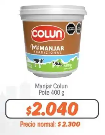Mayorista 10 Manjar Colun Pote 400 g oferta