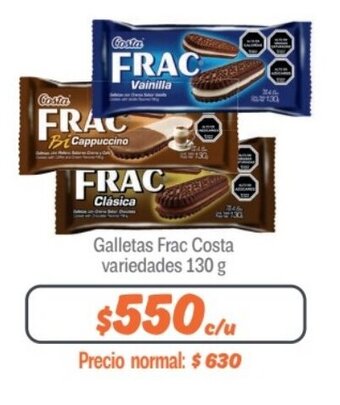 Mayorista 10 Galletas Frac Costa variedades 130 g oferta