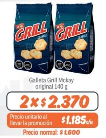 Mayorista 10 Galleta Grill Mckay original 140 g x 2 oferta