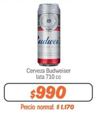 Mayorista 10 Cerveza Budweiser lata 710 cc oferta