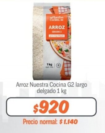 Mayorista 10 Arroz Nuestra Cocina G2 largo delgado 1 kg oferta