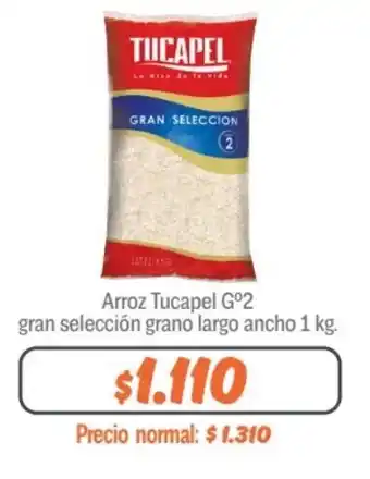 Mayorista 10 Arroz Tucapel Gº2 gran selección grano largo ancho 1 kg. oferta