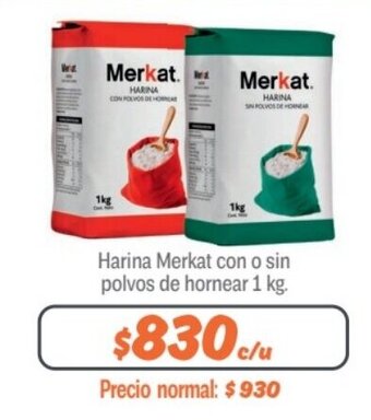 Mayorista 10 Harina Merkat con o sin polvos de hornear 1 kg. oferta