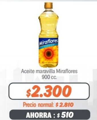 Mayorista 10 Aceite maravilla Miraflores 900 cc. oferta