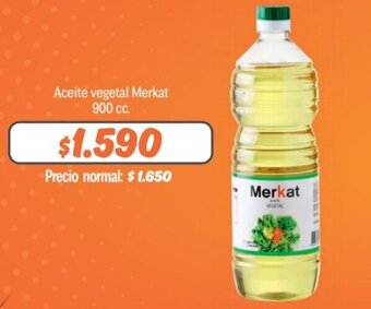 Mayorista 10 Aceite vegetal Merkat 900 cc. oferta