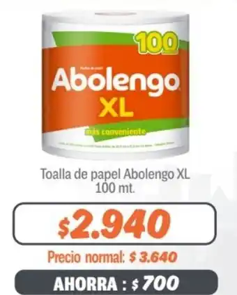 Mayorista 10 Toalla de papel Abolengo XL 100 mt. oferta