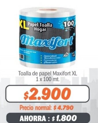 Mayorista 10 Toalla de papel Maxifort XL 1 x 100 mt. oferta