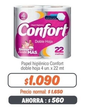 Mayorista 10 Papel higiénico Confort doble hoja 4 un. x 22 mt oferta
