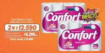 Mayorista 10 Papel higiénico Confort doble hoja 24 un. x 25 mt. x 2 oferta