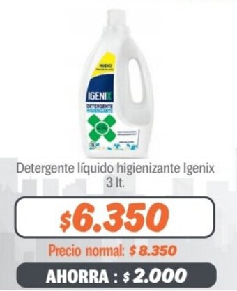 Mayorista 10 Detergente líquido higienizante Igenix 3 lt. oferta