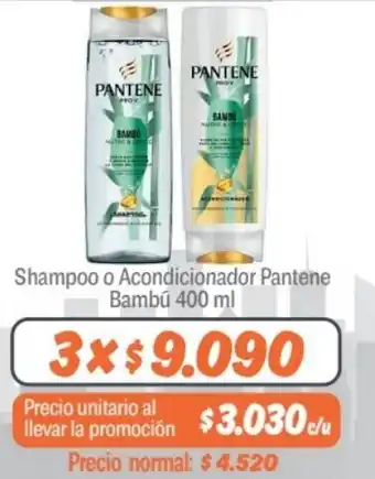 Mayorista 10 Shampoo o Acondicionador Pantene Bambú 400 ml x 3 oferta