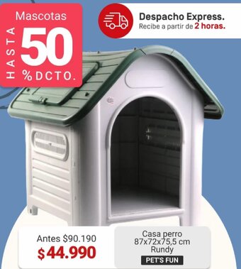 Easy PET'S FUN Casa perro 87x72x75,5 cm Rundy oferta
