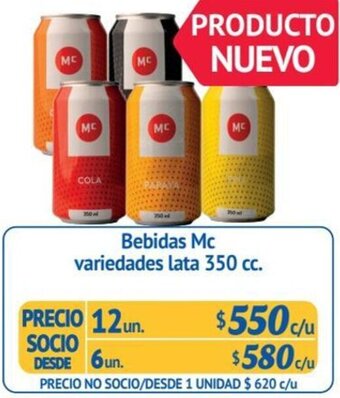 Alvi Bebidas Mc variedades lata 12un x 350 cc. oferta