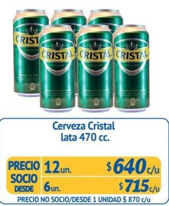 Alvi Cerveza Cristal lata 470 cc. oferta