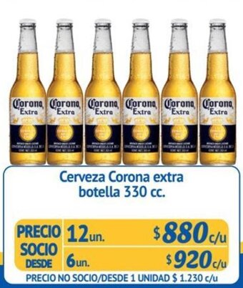 Alvi Cerveza Corona extra botella 12un x 330 cc. oferta