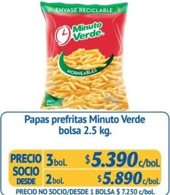 Alvi Papas prefritas Minuto Verde bolsa 2.5 kg. oferta