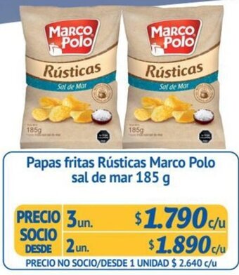 Alvi Papas fritas Rústicas Marco Polo sal de mar 185 g oferta
