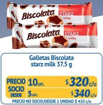 Alvi Galletas Biscolata starz milk 10un x 37.5 g oferta