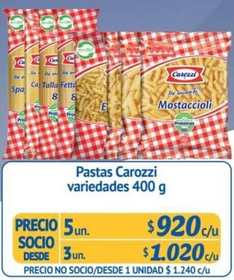 Alvi Pastas Carozzi variedades 400 g oferta