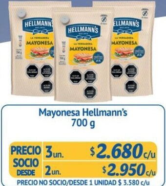 Alvi Mayonesa Hellmann's 700 g x 3un oferta