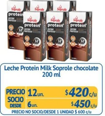 Alvi Leche Protein Milk Soprole chocolate 200 ml x 12un oferta