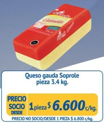 Alvi Queso gauda Soprole pieza 3.4 kg. oferta