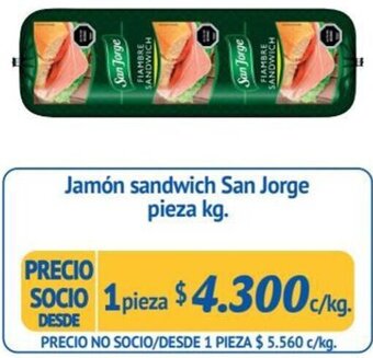 Alvi Jamón sandwich San Jorge pieza kg. oferta