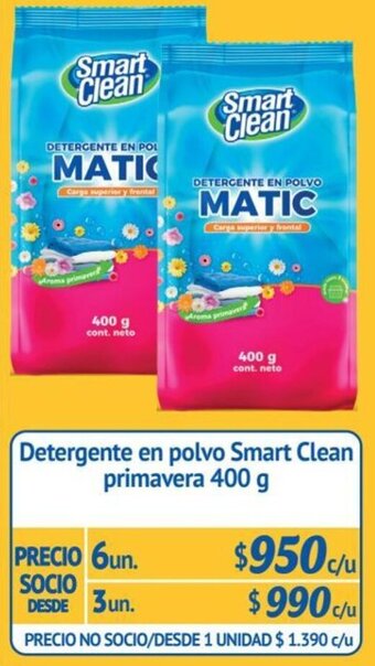 Alvi Detergente en polvo Smart Clean primavera 400 g x 6un oferta