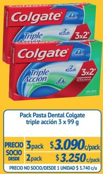 Alvi Pack Pasta Dental Colgate triple acción 3 x 99 g x 3pack oferta