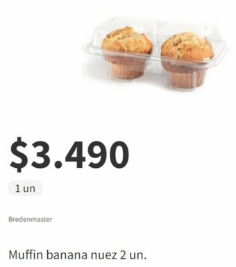 Muffin banana nuez 2 un.