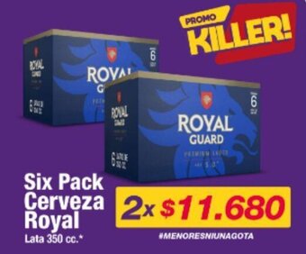 OK Market Six Pack Cerveza 2x $11.680 Royal Lata 350 cc.* oferta
