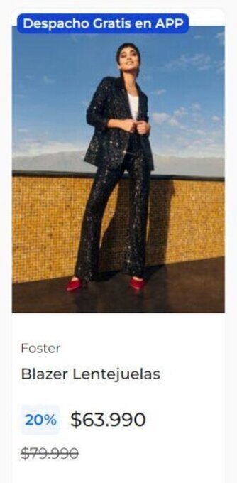 Paris Foster Blazer Lentejuelas oferta