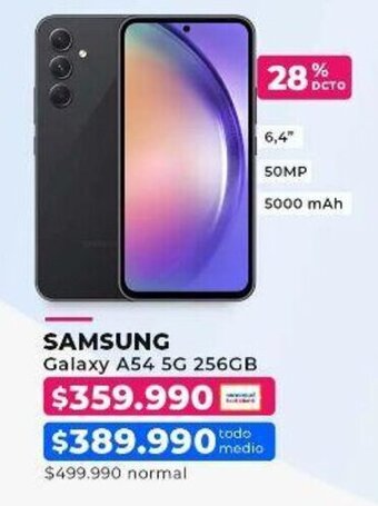 Paris SAMSUNG Galaxy A54 5G 256GB oferta
