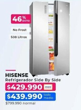 Paris HISENSE Refrigerador Side By Side oferta