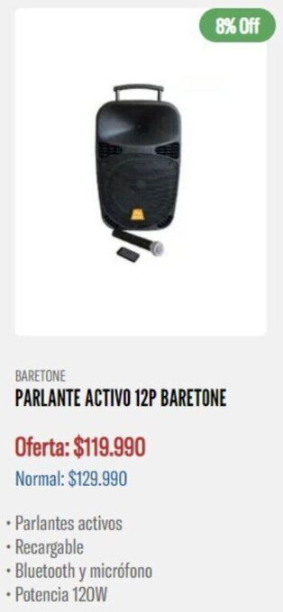 Casa Royal PARLANTE ACTIVO 12P BARETONE oferta
