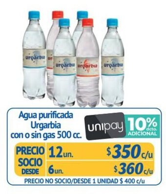 Alvi Agua purificada Urgarbia con o sin gas 500 cc. x 12 un. oferta