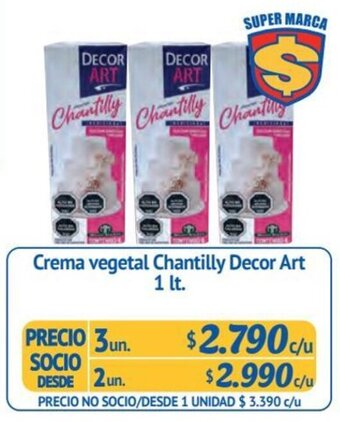 Alvi Crema vegetal Chantilly Decor Art 1 lt. x 3 un. oferta