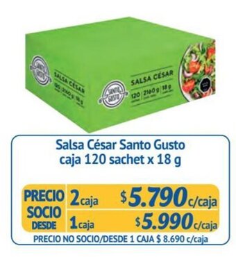Alvi Salsa César Santo Gusto caja 120 sachet x 18 g x 2 caja oferta