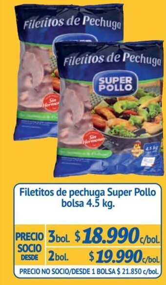 Alvi Filetitos de pechuga Super Pollo bolsa 4.5 kg. x 3 bol. oferta