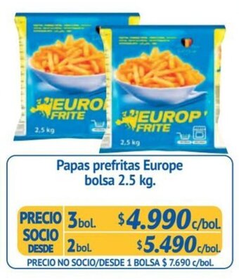 Alvi Papas prefritas Europe bolsa 2.5 kg. x 3 bol. oferta